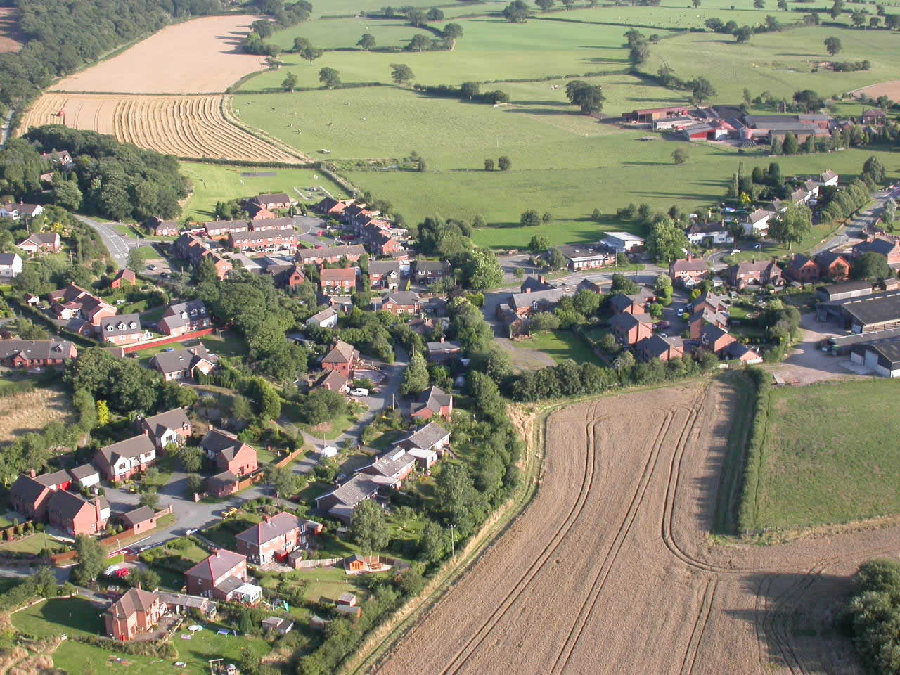 Aerial View of Myddle looking South